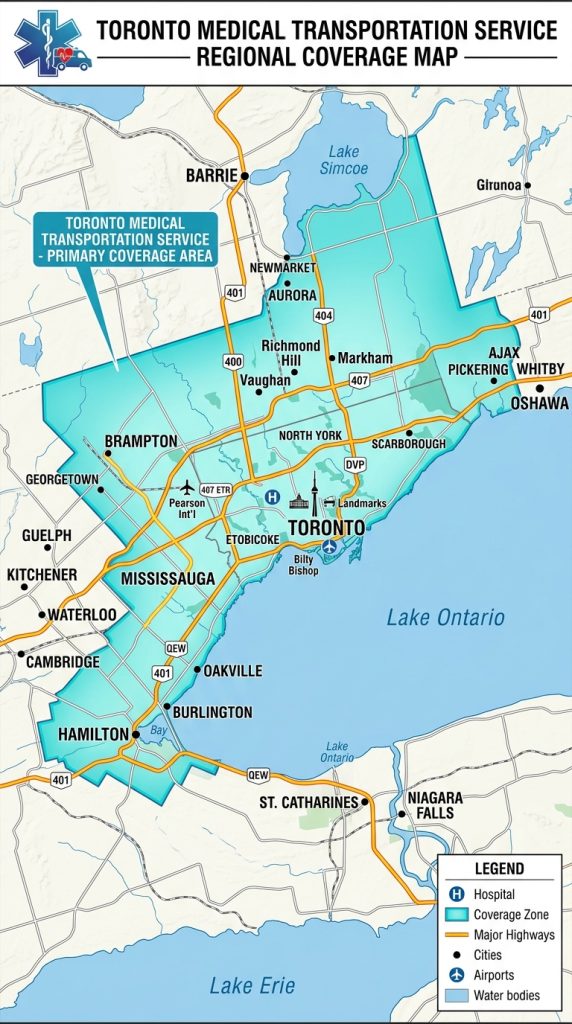 Toronto medical service coverage map