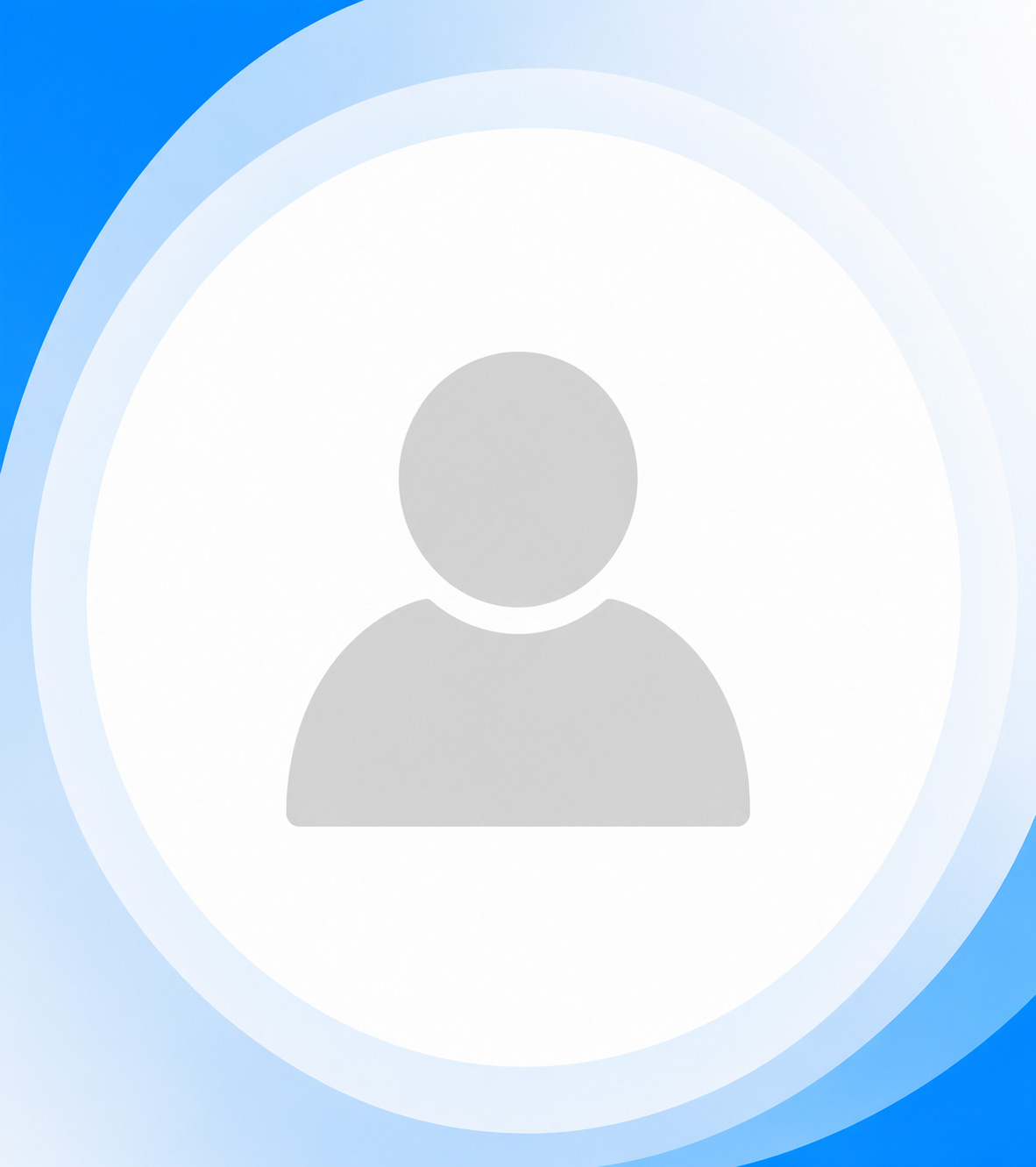 Default user profile avatar icon on blue background